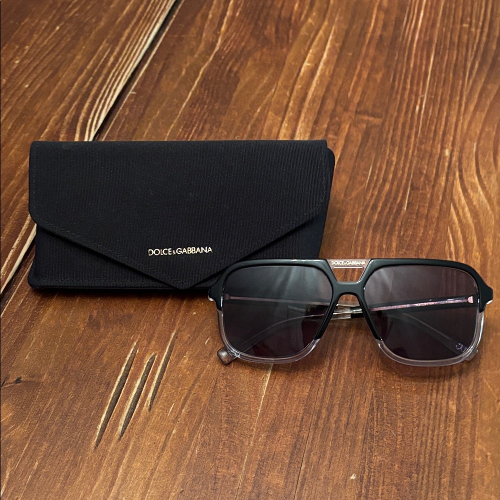 Dolce & Gabbana Gray Aviator Sunglasses